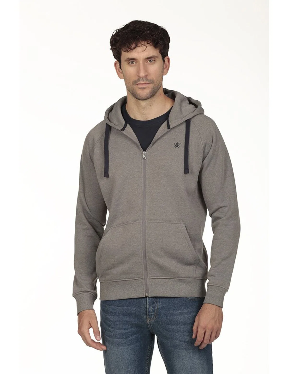 Sudadera con cierre Regular Gris