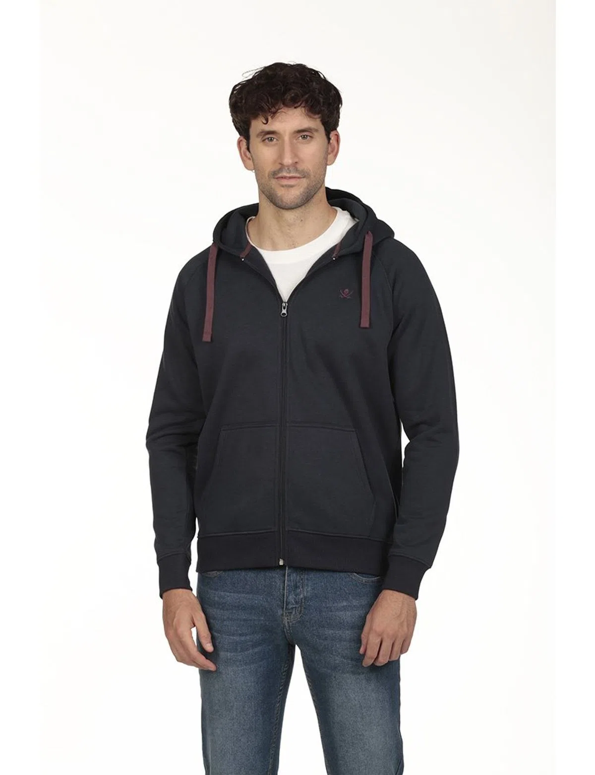 Sudadera con cremallera Regular Azul