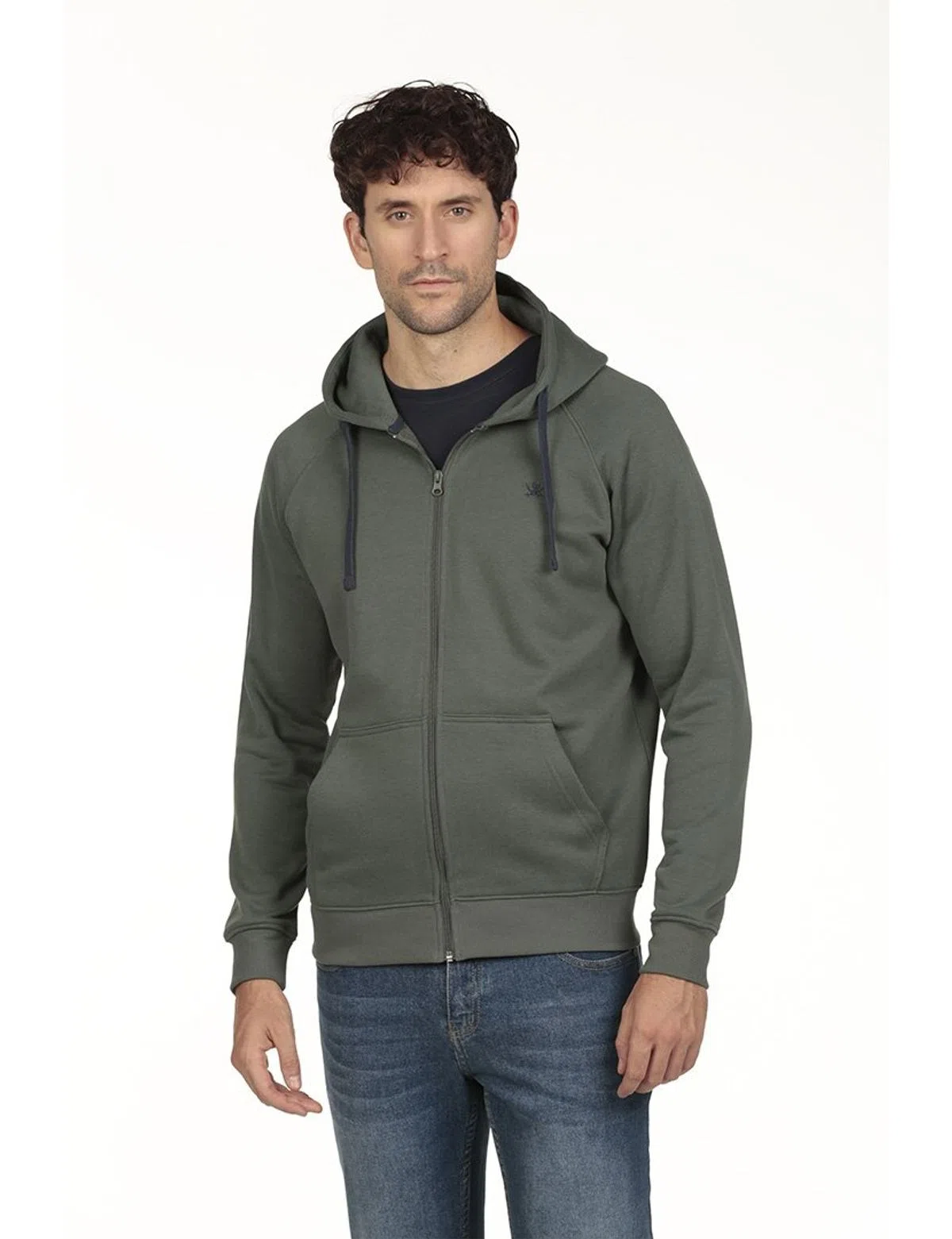 Sudadera con cremallera Regular Verde