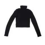 Camisola de Gola Alta Cropped Menina Preto