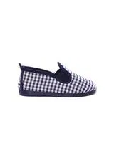 Navy Check Print Espadrilles