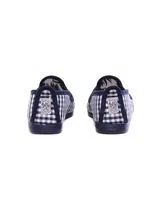 Navy Check Print Espadrilles