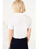 White Cropped Flowers Shirt