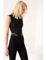 Black Cowl Top