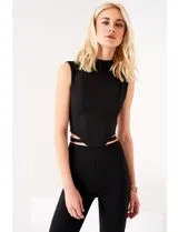 Black Cowl Top