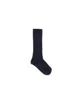 Ribbed Blue Socks
