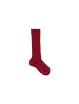Red Ribbed Sock