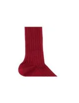 Red Ribbed Sock