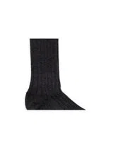 Gray Ribbed Sock