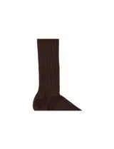 Ribbed Brown Sock