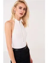 Lady's Bodysuit with White Closure