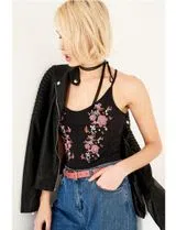 Lady's Embroidered Black Body
