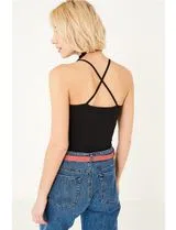 Lady's Embroidered Black Body