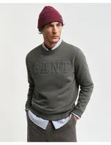 Sweat-shirt Embossé Vert Fonce
