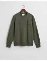 Sweat-shirt Embossé Vert Fonce