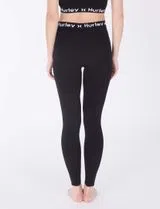 Leggings Femme Oao Text Active Noir