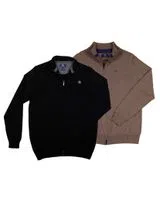 Pack 2 Cardigans Homem Castanho e Preto