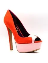 Sapatos Salto Alto Emmie 6 Vermelho e Rosa
