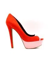 Sapatos Salto Alto Emmie 6 Vermelho e Rosa