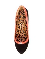 Sapatos Compensado Preto Multicolor