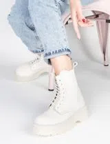 Beige Military Boots