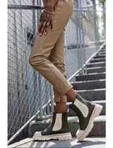 Bottines Chelsea Vert et Beige