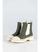 Bottines Chelsea Vert et Beige