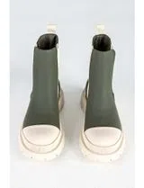 Bottines Chelsea Vert et Beige