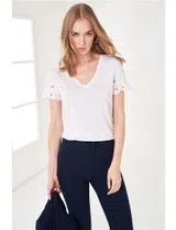 T-Shirt decote em V Branco