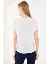 T-Shirt decote em V Branco