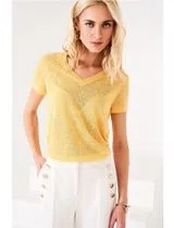 T-Shirt decote em V Amarelo