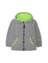 Nath Kids Grey and Green Cotton Jacket for Boys
