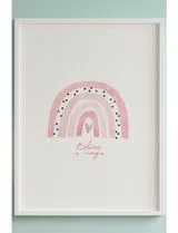 Quadro Lâmina Arco Íris Rosa