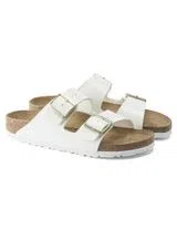 Sandálias  Arizona Birko-Flor Patent Branco Estreito