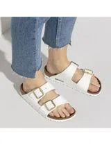 Sandálias  Arizona Birko-Flor Patent Branco Estreito