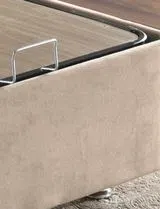 Base de cama e cabeceira para cama individual castanho claro