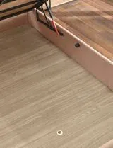 Base de cama e cabeceira para cama individual castanho claro