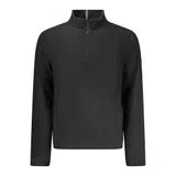 Sweatshirt com meio fecho Preto