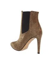 Botins de Salto Bronze Glitter