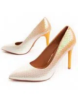 Sapatos de Salto Amarelo