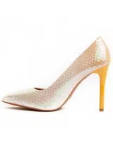 Sapatos de Salto Amarelo