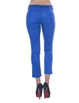 Calças Skinny Senhora Curtas Azul Sax
