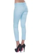 Calças Skinny Senhora Curtas Azul