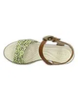 Sandalias Leighii Anklestrap Gráfico Wdg Marrón y Verde
