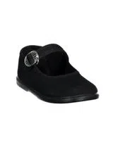 Black Canvas Ballerinas