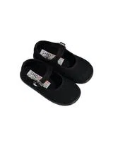 Black Canvas Ballerinas