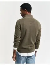 Jersey Verde con Media Cremallera