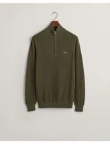 Jersey Verde con Media Cremallera