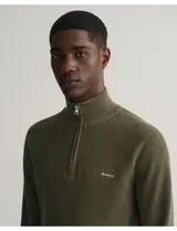 Jersey Verde con Media Cremallera