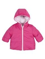 Reversible Jacket with Removable Hood for Girls Pink
